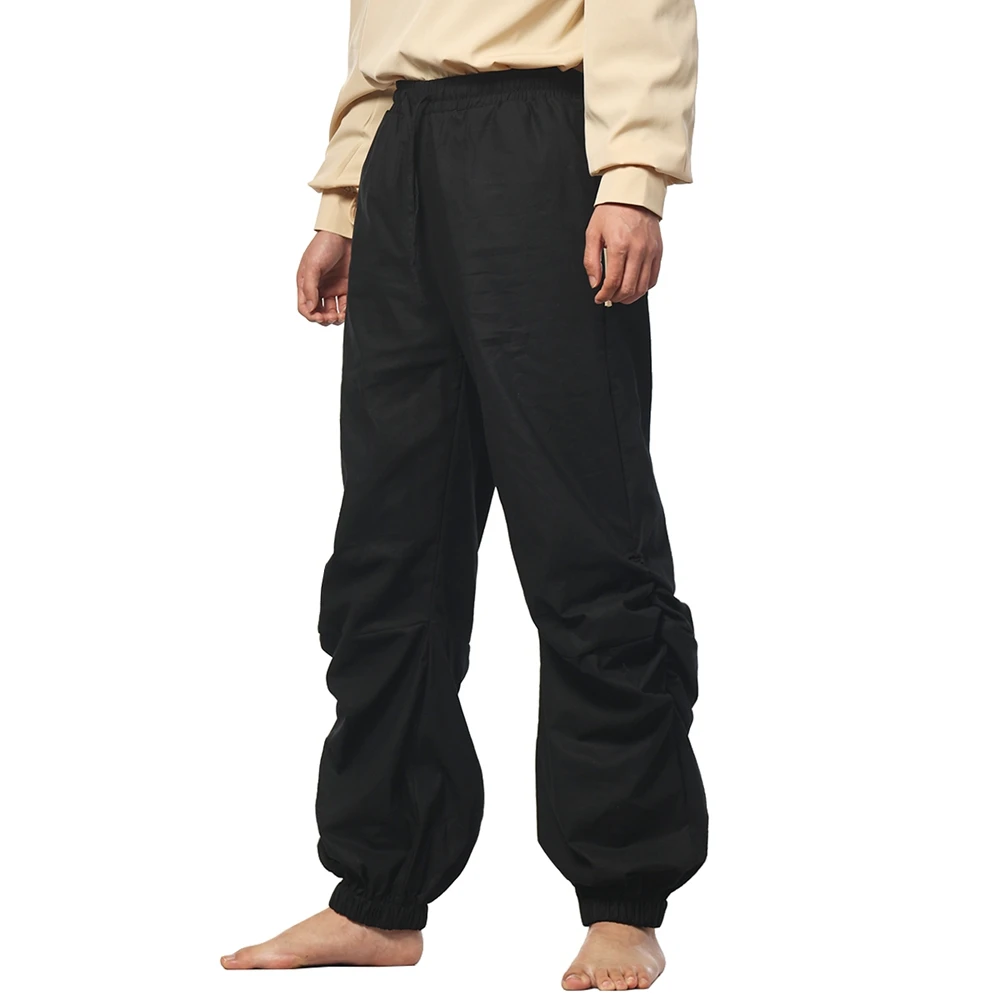 pantalon ample avec cordon ajustable et resserrement aux chevilles