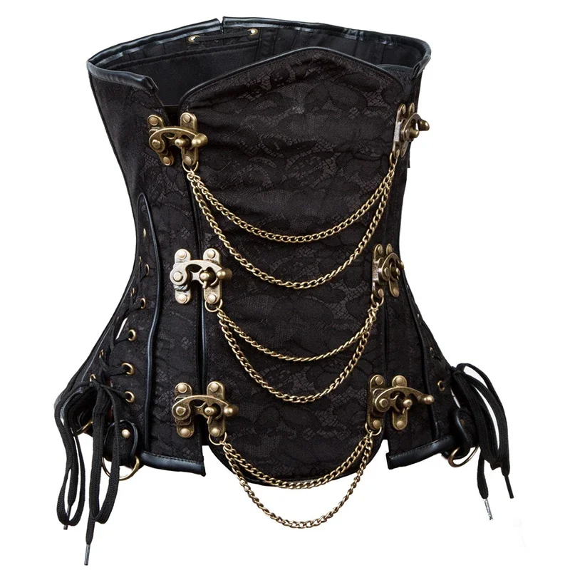 Corset femme avec laçage ajustable et décorations