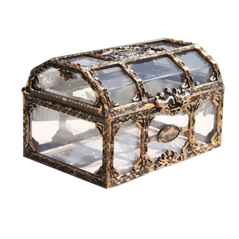 coffre à bijoux transparent avec effet antique