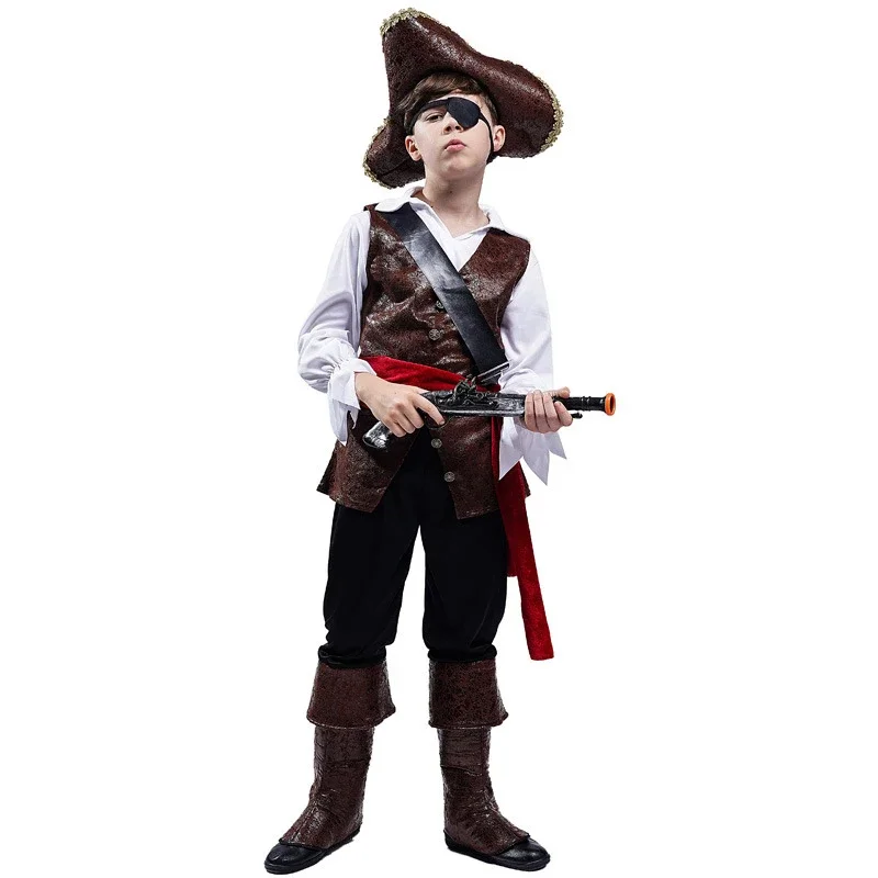 Déguisement pirate enfant complet avec costume et chemise