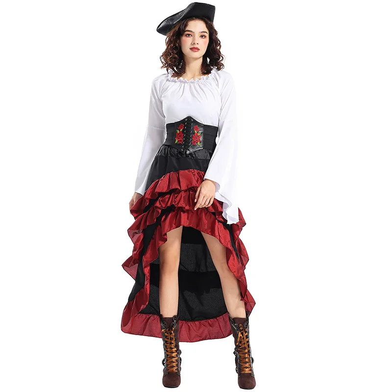 Déguisement pirate femme avec corset et chapeau