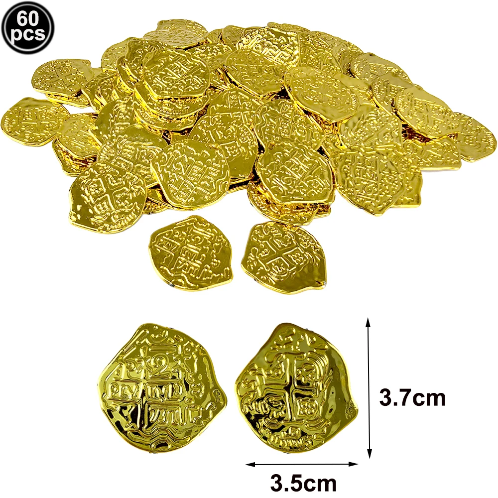 60pcs Gold coins 1