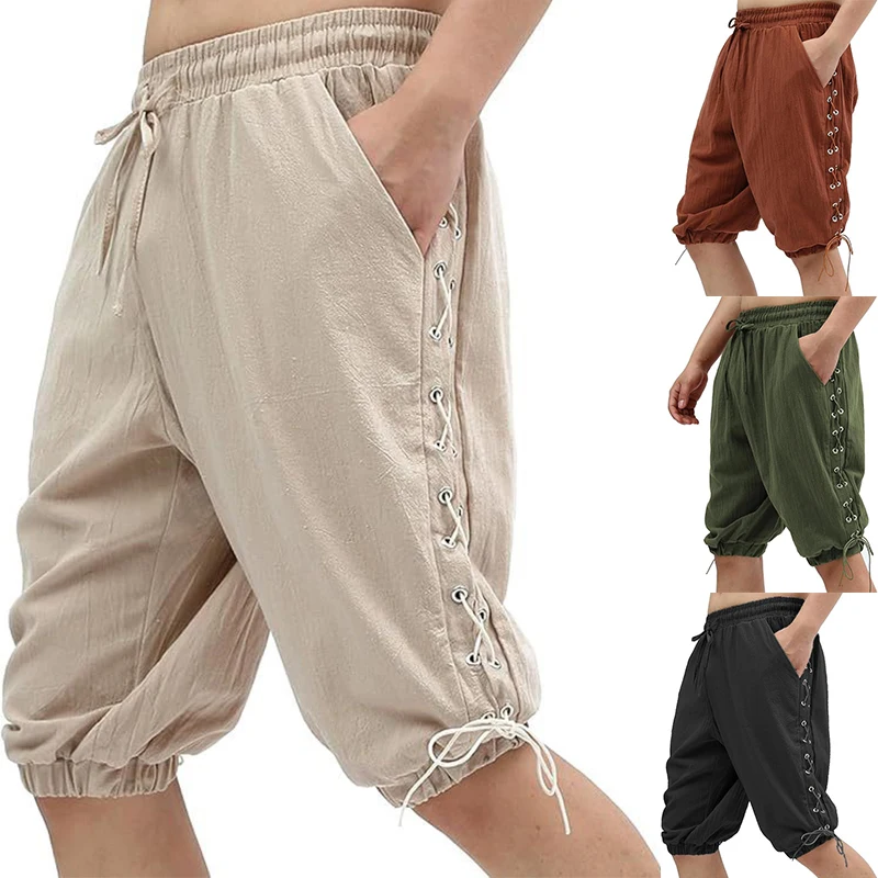 Pantalon court style pirate avec coupe ample