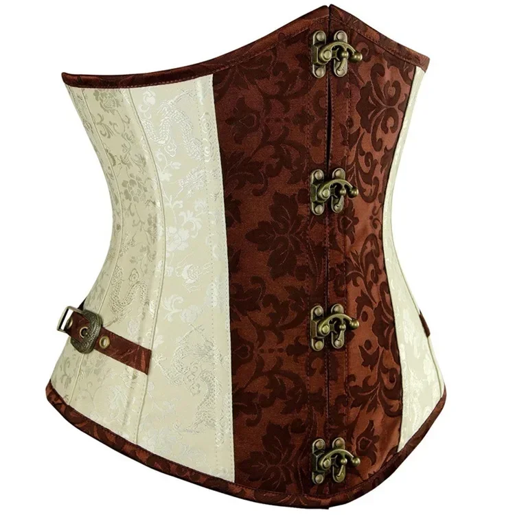 Corset avec rivets décoratifs et tissu tricoté