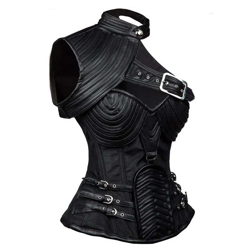 Corset femme avec laçage et fermetures zippées
