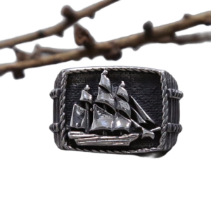 Bague De Pirate Effigie Navire De Pirate