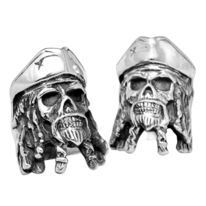 Bague Tête De Mort Pirate Grande Barbe
