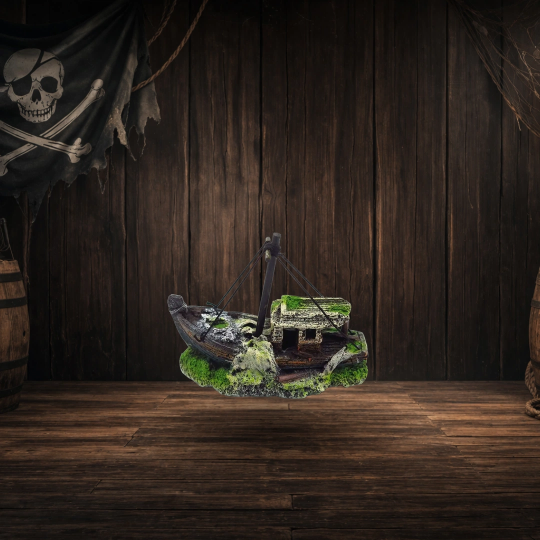 Bateau Pirate Style Aquarium