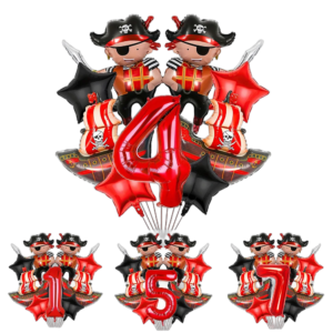 Lot De Ballon Avec Nombre Anniversaire Pirate