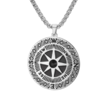 Pendentif Rose Des Vents Style Pirate Minimaliste